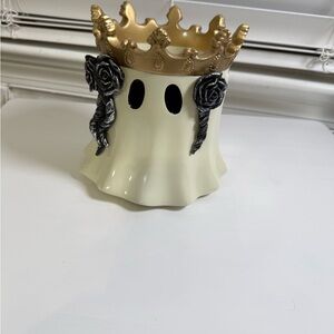Yankee Candle Royal Crowned Ghost Ceramic candle holder  Gold and Black